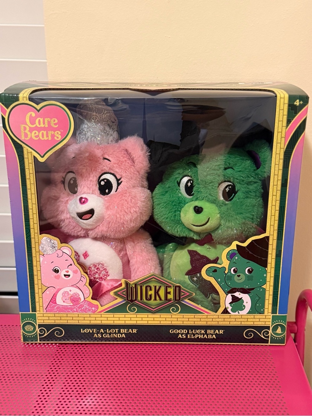 Care Bears Wicked Plush Duo - Pink Love-A-Lot & Green Good Luck
